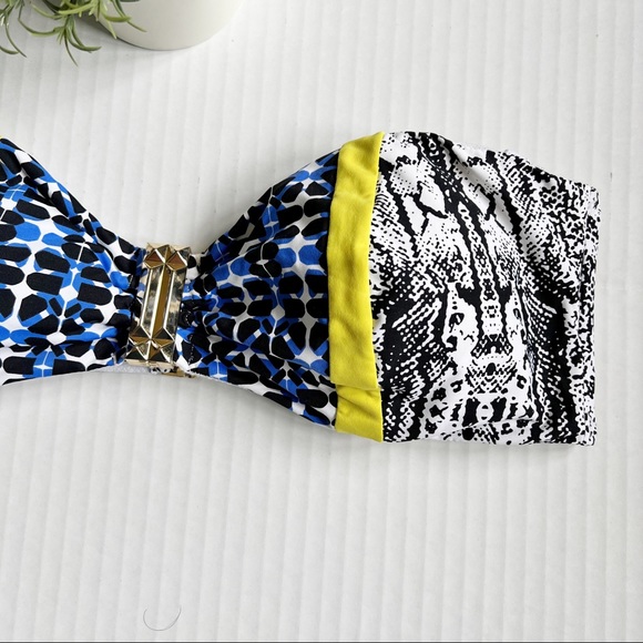 BCBGMaxazria Urban Contrast Bandeau Bikini TOP ONLY! - Picture 3 of 8